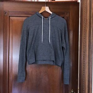 Hooded crop sweater